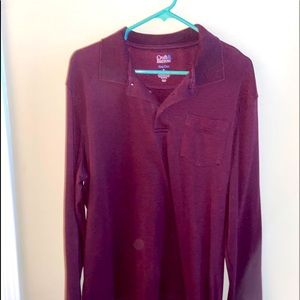 Maroon Long Sleeved-Polo